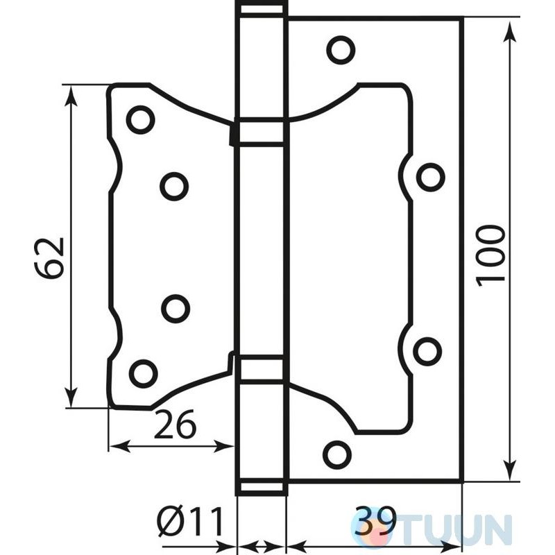 RDA loop 100*2.5 (2 pods, steel) Eurocento silver