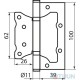 Curtain BRUNO Eurocento 100*2.2 stainless steel blister