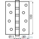 Curtain 100*2.5 (4 podsh, steel) ant. brass BRUNO