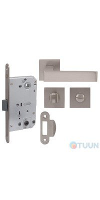 Comit Kubic A WC set (handle+cover+mechanism) brushed matte nickel blister