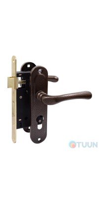 Set (handle on the bar 55910K6+lock 968-45 without cylinder) brown