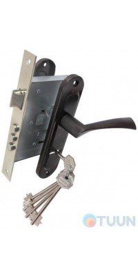 Set BR-55 (handle on the bar + mortise lock CY-5555F + 5cl) brown