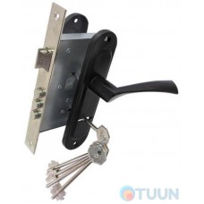 BR-55 set (handle on the bar + mortise lock CY-5555F + 5cl) black