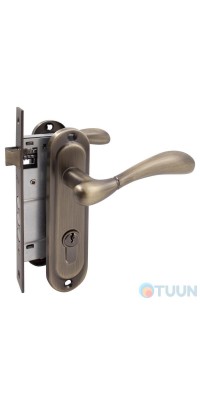 RDA Handle on the ImolaW bar cl + lock 1025 + cylinder 60mm+ 3 cl matte ant brass