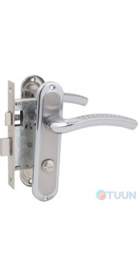 BRUNO Trendy WC handle on the bar, m. t. 62 mm, matt nickel/chrome, black + BRUNO 1251 BRN WC mechanism, matt nickel, black