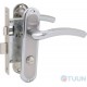 Ручка на планці BRUNO Trendy WC м. ц.62 мм мат.нікель/хром вж + Механізм BRUNO 1251 BRN WC мат.нікель вж