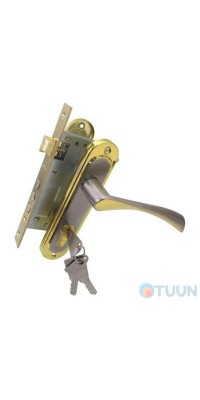 Bravo 162 cl handle + 1025 lock + 60mm cylinder + 3 cl matte nickel/gold