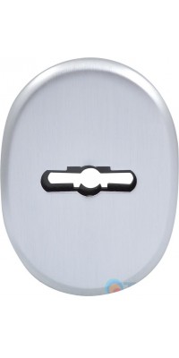Decorative round cover for WSC key, brushed matte chrome