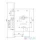 Комплект BRUNO 7055 (ручка на планке + сувальдный замок 969-55 + 5кл) ант латунь