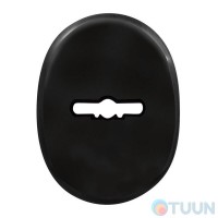 Decorative round cover for a black key