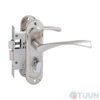 Ручка на планке Bravo 50мм никель/мат никель + замок 1250/40 никель англ. 68мм 3кл