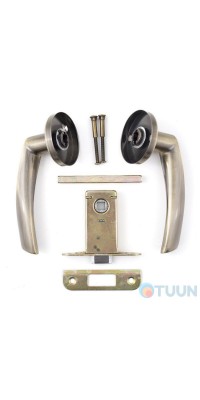 Bravo antique brass handle f/z + BRUNO 6-50 bichrome latch
