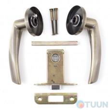 Bravo antique brass handle f/z + BRUNO 6-50 bichrome latch