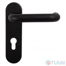 Fire door handle black