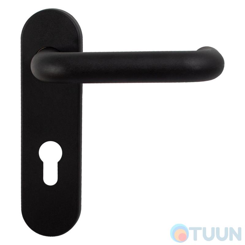 Fire door handle black
