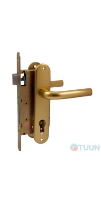 Tesa Art. MB135NRZ Lock 1-rig laz 3-cl + alum. matte brass handle