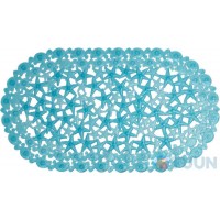 Bath mat "Starfish" transparent blue Arino