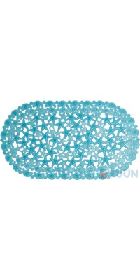 Bath mat "Starfish" transparent blue Arino