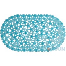 Bath mat "Starfish" transparent blue Arino