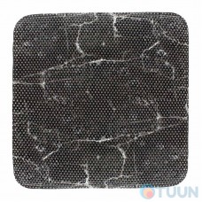 Arino Non-slip bathroom mat with suction cups, 53*53 cm, black marble