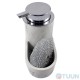 Arino Liquid Soap Dispenser with Sponge Compartment, White Marble