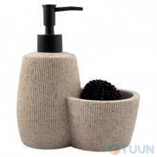 Liquid soap dispenser with sponge compartment Arino, beige