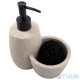 Liquid soap dispenser with sponge compartment Arino, beige