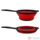 Arino folding colander with handle, silicone, red, 36*23*9 cm