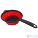 Arino folding colander with handle, silicone, red, 36*23*9 cm