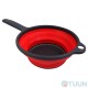 Arino folding colander with handle, silicone, red, 36*23*9 cm