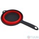 Arino folding colander with handle, silicone, red, 36*23*9 cm