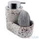 Liquid soap dispenser with sponge compartment Arino, colored crumbs