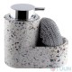 Liquid soap dispenser with sponge compartment Arino, colored crumbs