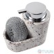Liquid soap dispenser with sponge compartment Arino, colored crumbs