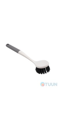 Arino Circle Dish Brush, White, Plastic, Thermoplastic Rubber