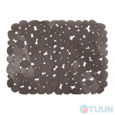 Коврик для раковины Arino Pebbles, 40*30 см, серый, ПВХ