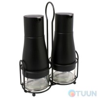 Arino Oil and Vinegar Set, Black