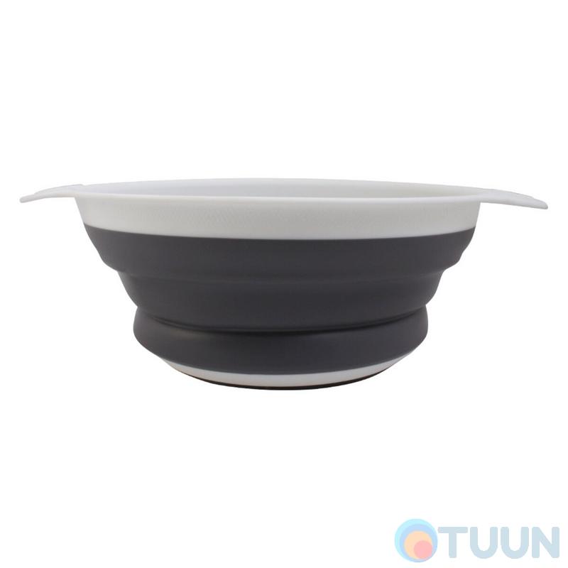 Arino folding colander with two handles, silicone, white, 24*19*8 cm