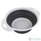 Arino folding colander with two handles, silicone, white, 24*19*8 cm