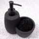 Arino Liquid Soap Dispenser with Sponge Compartment, Black