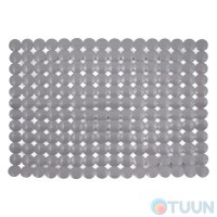 Коврик для раковины Arino Droplets, 40*30 см, серый, ПВХ