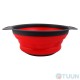 Arino folding colander with two handles, silicone, red, 24*19*8 cm