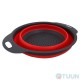 Arino folding colander with two handles, silicone, red, 24*19*8 cm