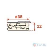 C1A6PD9 Internal hinge 105°, quick installation with self-tapping screw closer, Silentia -Series 100