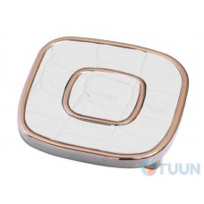 Furniture handle 24064E0525B.32 leather/pol. nickel