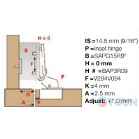 BAP3R09 Відповідна планка пряма, під саморіз, клип-серії Domi, Н=0мм