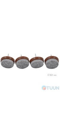 Накладка мебельная для ножки NAIL GLIDE 65-22 BROWN BULK BAG (4)