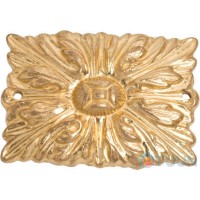 Decorative accessory Ompporro 020748L ROSETTE mm. 33x48pol.brass