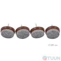 Накладка мебельная для ножки NAIL GLIDE 65-29 BROWN BULK BAG (4)