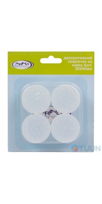 Arino Decorative cap on the leg 30*40mm white 4 pcs